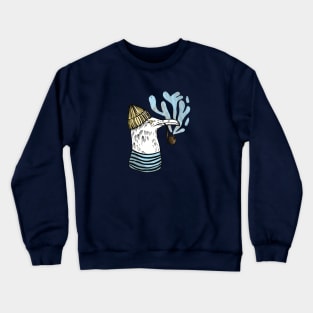 smoking seagull Crewneck Sweatshirt